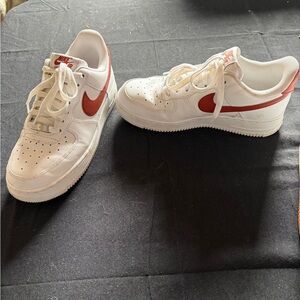 Nike White and Red Sneakers